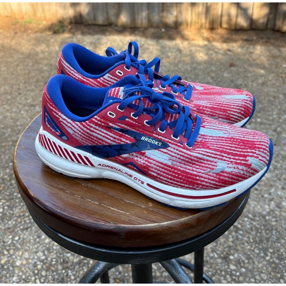 Brooks Adrenaline Gts Womens Size 9.5 Red White Athletic Lace-up Closure
